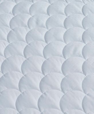 Dual-Action 100% Cotton Damask Dot Mattress Pad, California King