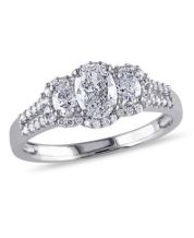 Macys 3 deals stone diamond ring