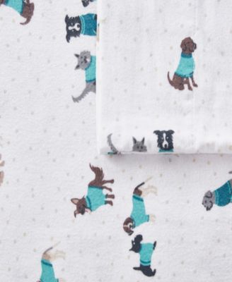 Novelty Printed Flannel 3-Pc. Sheet Set, Twin