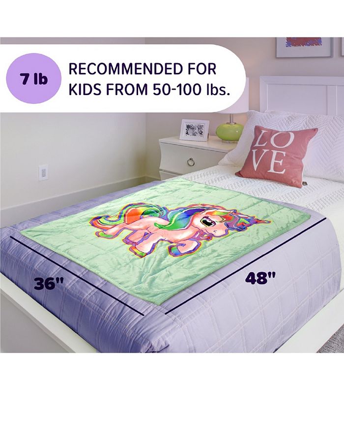 Bell + Howell 7 Lb. Quilted Plush Pleasure Pedic Unicorn Design