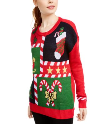 Ultra Flirt - Juniors' Holiday-Themed Knit Sweater