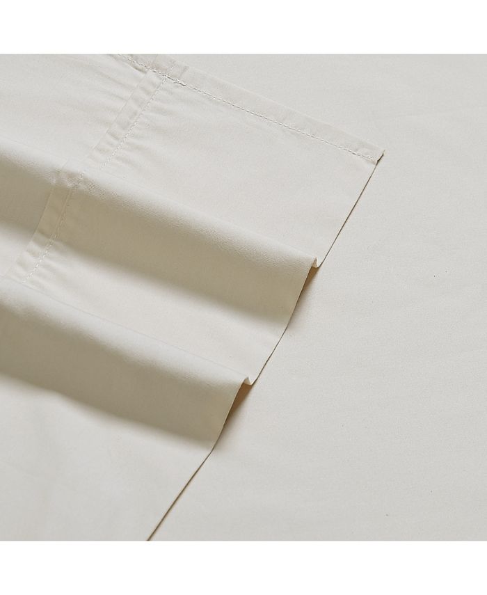 Charisma Classic Solid 400 Thread Count Cotton Percale 4-Pc. Sheet Set
