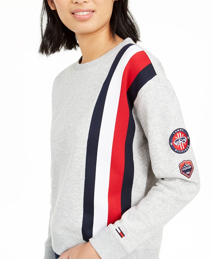 Tommy hilfiger stripe sweatshirt Clearance