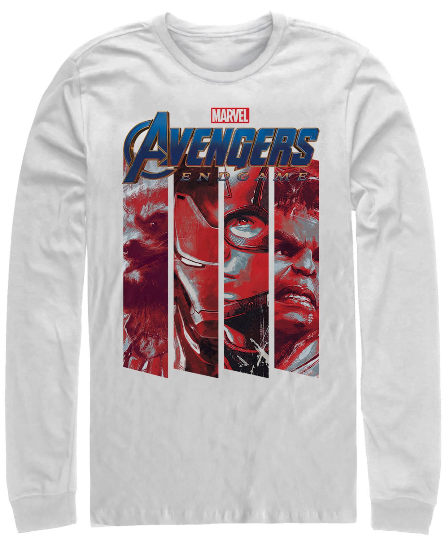 Мужская футболка Fifth Sun Marvel Avengers Endgame Panel Logo, Long Sleeve, цвет: Белый — фото 1