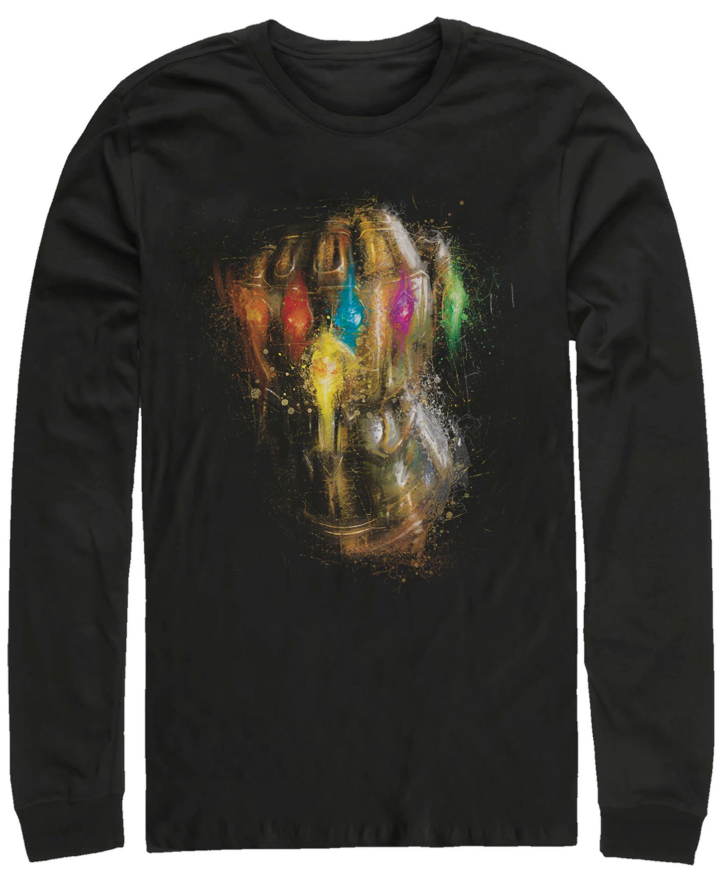 Мужская футболка Fifth Sun Marvel Avengers Endgame Thanos Gauntlet Fist, Long Sleeve, цвет: Чёрный — фото 1