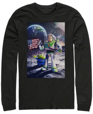 Disney Men's Toy Story Buzz Moon Landing Long Sleeve T-Shirt