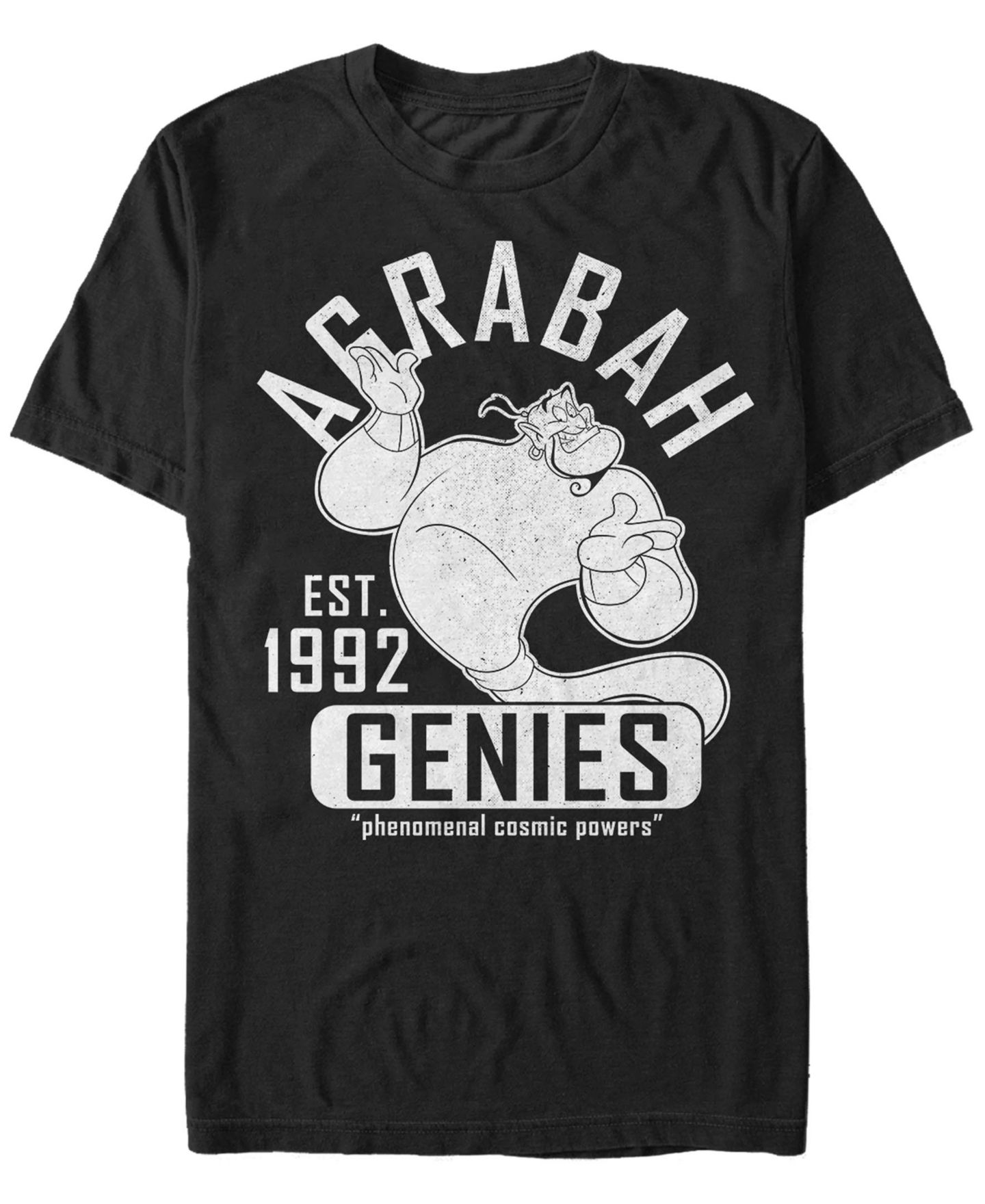 Мужская футболка Fifth Sun Disney Aladdin Genie Collegiate Sports, Short Sleeve, цвет: Чёрный — фото 1