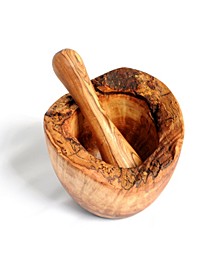 Olive Wood Rustic Edge Pestle and Mortar