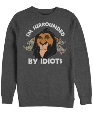 Disney Men's Lion King Scar Surrounded by Idiots Crewneck Fleece