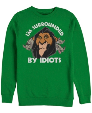 Disney Men's Lion King Scar Surrounded by Idiots Crewneck Fleece