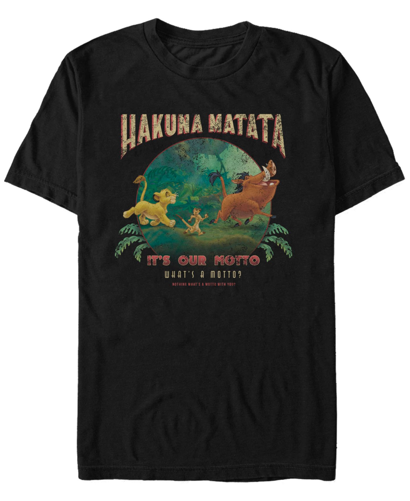 Мужская футболка Fifth Sun Disney Lion King It's Our Motto Circle Logo, Short Sleeve, цвет: Чёрный — фото 1