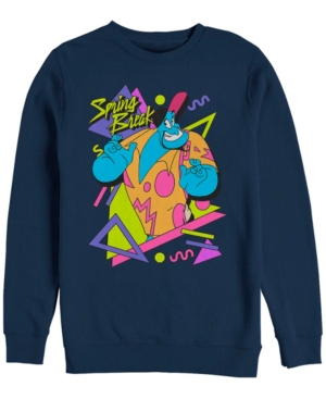 Disney Men's Aladdin Genie Spring Break Crewneck Fleece