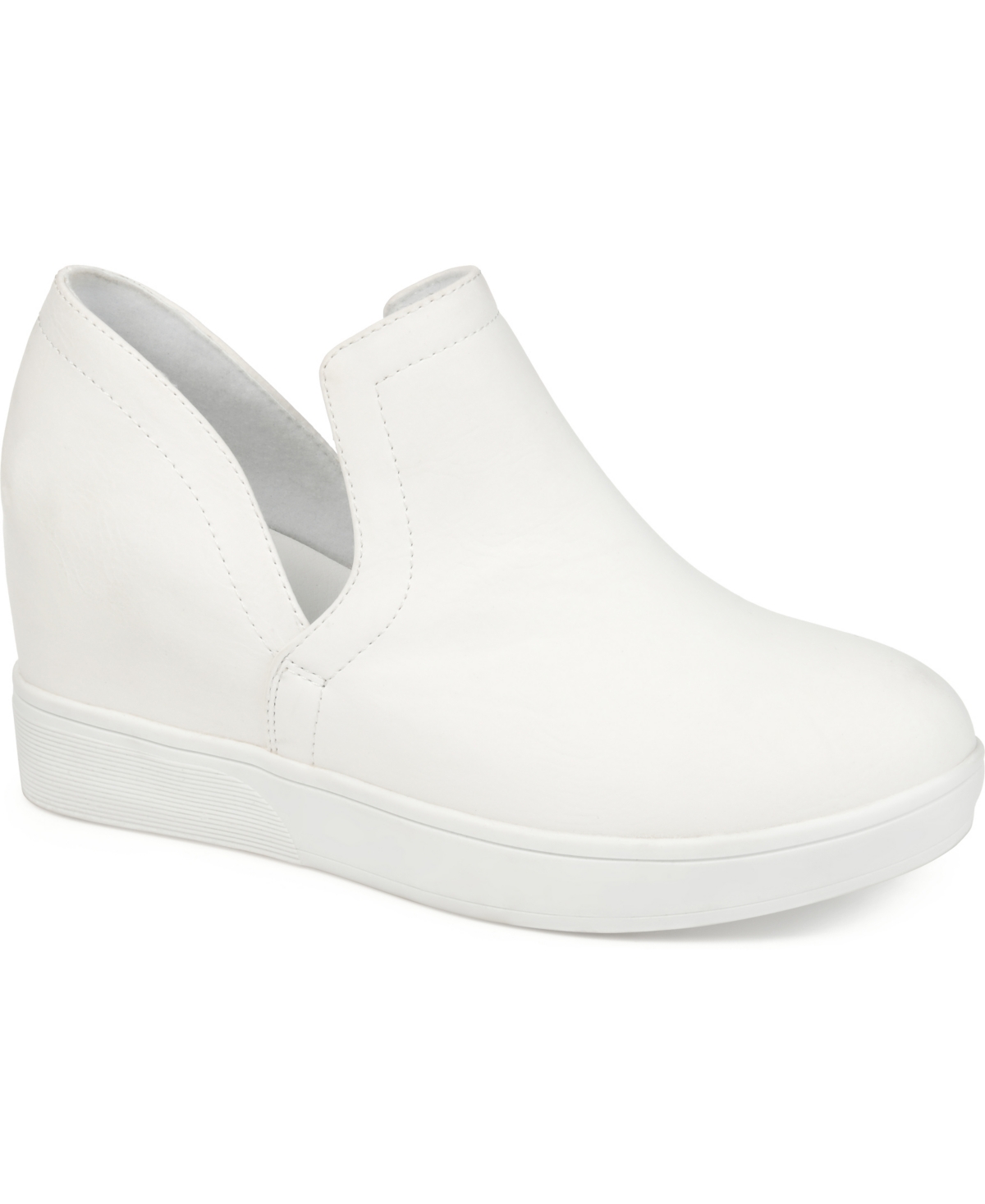 Women's Cardi Cut-Out Platform Wedge Sneakers - White