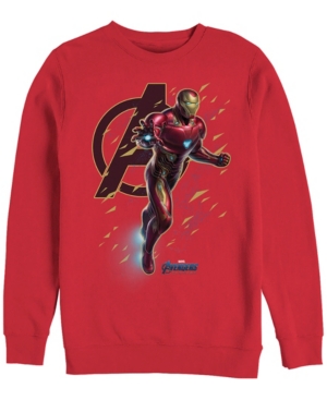 Marvel Men's Avengers Endgame Iron Man Geometric Particles Crewneck Fleece