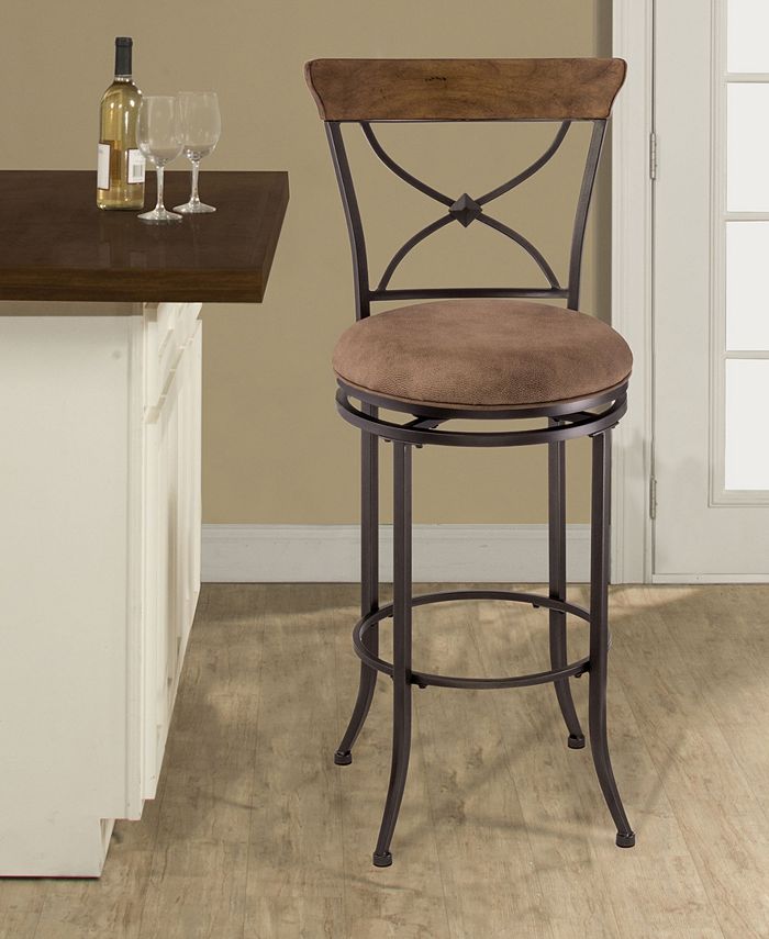 Hillsdale Charleston Swivel XBack Bar Height Stool Macy's