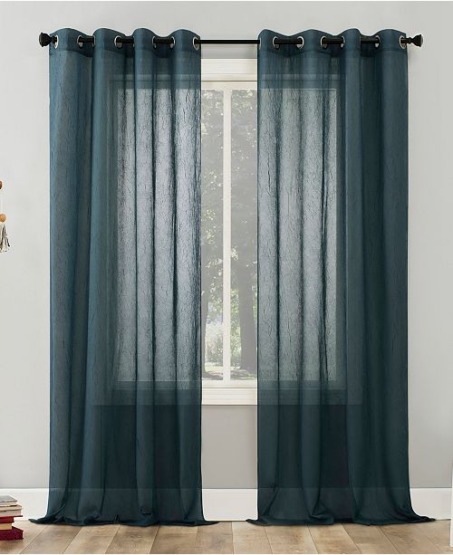 Lichtenberg No 918 Crushed Sheer Voile 51 X 63 Grommet Curtain