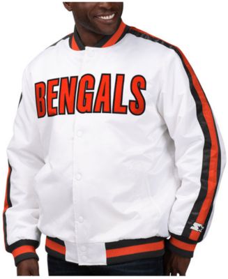 Starter Men's Cincinnati Bengals The D-Line Starter Satin Jacket - Macy's