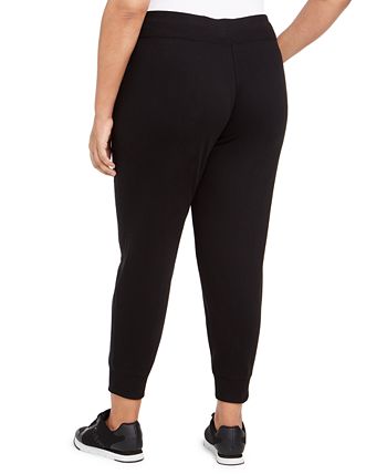 Calvin Klein Plus Size Tie-Waist Jogger Pants & Reviews - Activewear Plus -  Women - Macy's