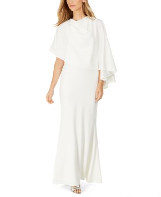 calvin klein white gown