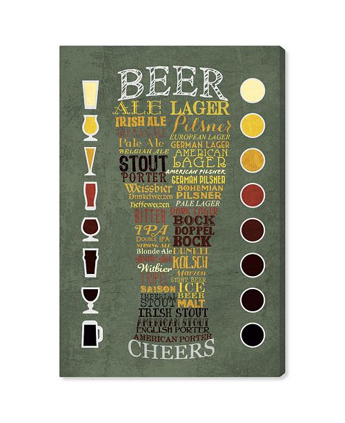 Oliver Gal Beer Chart Canvas Art Collection Reviews All Wall
