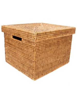 Artifacts Rattan Storage Box with Lid Letter File