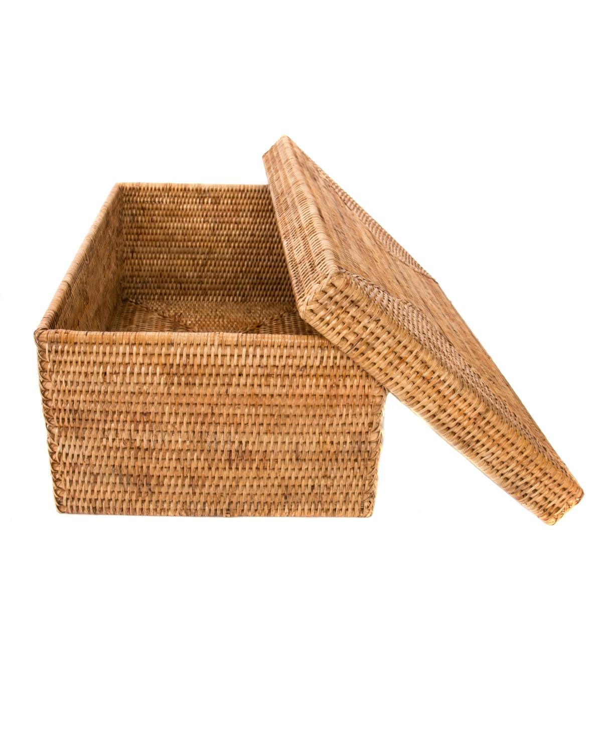 Shop Artifacts Trading Company Artifacts Rattan Rectangular Storage Box With Lid In Honey Brown