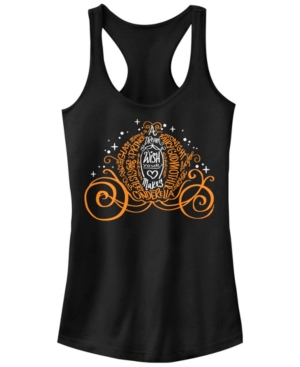 Fifth Sun Disney Juniors Cinderella Halloween Pumpkin Coach Racerback Tank Top