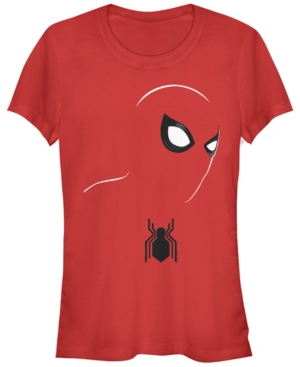 image of Fifth Sun Marvel Women-s Spider-Man Outline Short Sleeve Tee Shirt