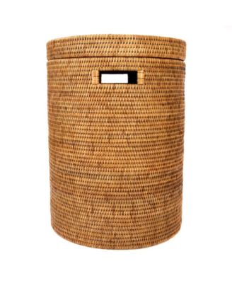 Artifacts Trading Company Rattan Round Hamper with Lid