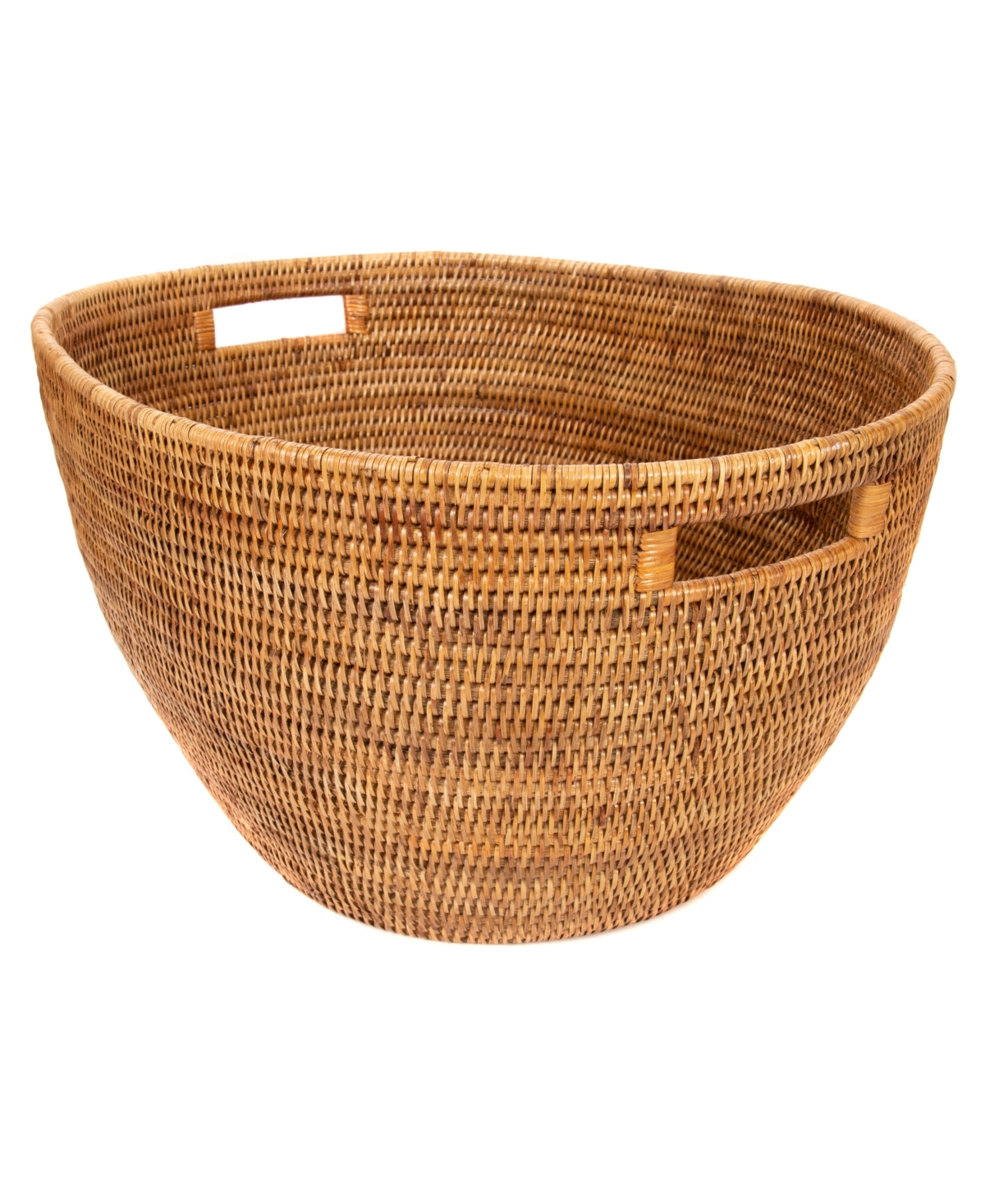 Artifacts Trading Company Artifacts Rattan Laundry Basket In Honey Brown