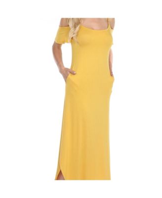 macys mustard dress