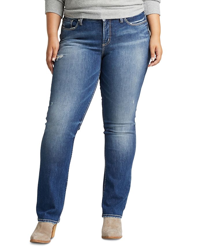 Silver Jeans Co. Trendy Plus Size Suki Curvy-Fit Straight-Leg Jeans ...