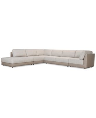 Furniture - Mattley 5-Pc. Fabric Modular Sectional Sofa with Bumper