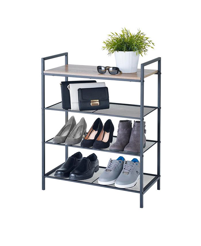 Neatfreak 4Tier Shelf Storage Unit with Wood Top Macy's