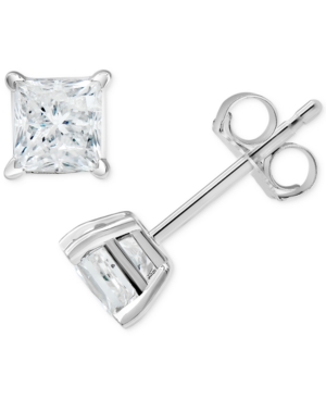 image of Diamond Princess Stud Earrings (3/4 ct. t.w.) in 14k White Gold