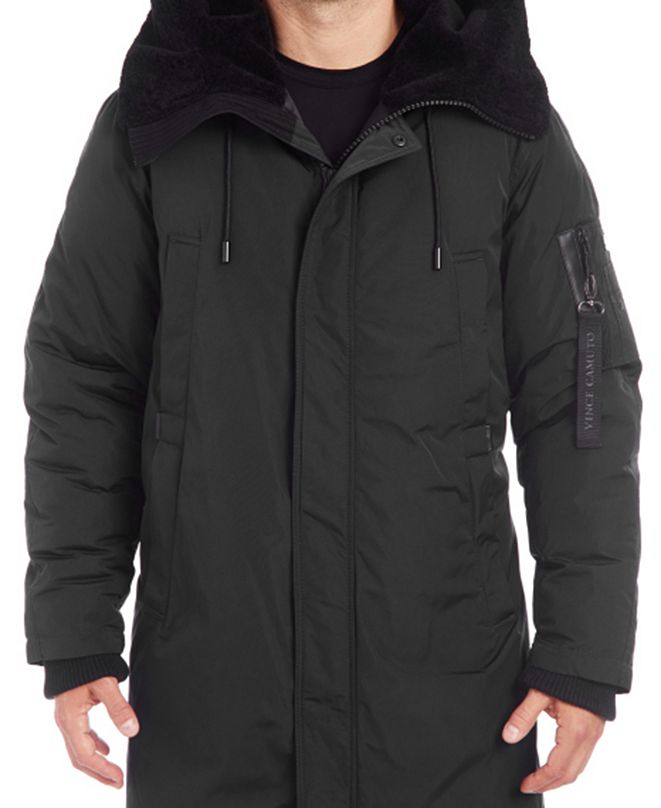 Vince Camuto Men's Long Parka with Faux Fur Lined Hood & Reviews