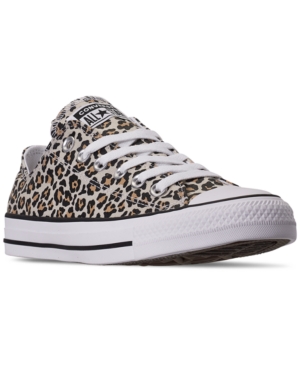 CONVERSE WOMEN'S CHUCK TAYLOR ALL STAR CHEETAH LOW TOP CASUAL SNEAKERS FROM FINISH LINE