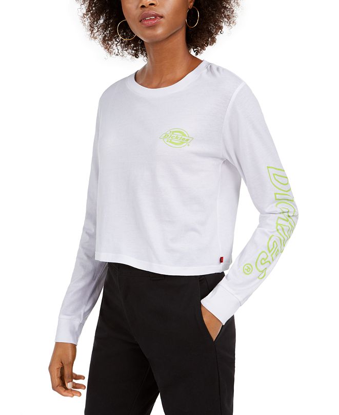 Dickies Junior's Neon Logo Cropped T-Shirt & Reviews ...