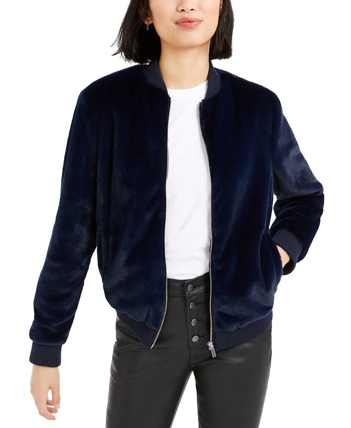 Bar III FauxFur Bomber Jacket, Created for Macy's Macy's