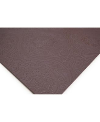 Faux Leather Hyde Park Slip Resistant Suede Backing Embossed 3D Surface Luxury 12" x 18" Place Mats - Set of 4