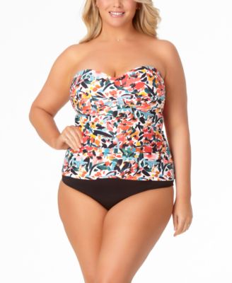 bandeau plus size bathing suits