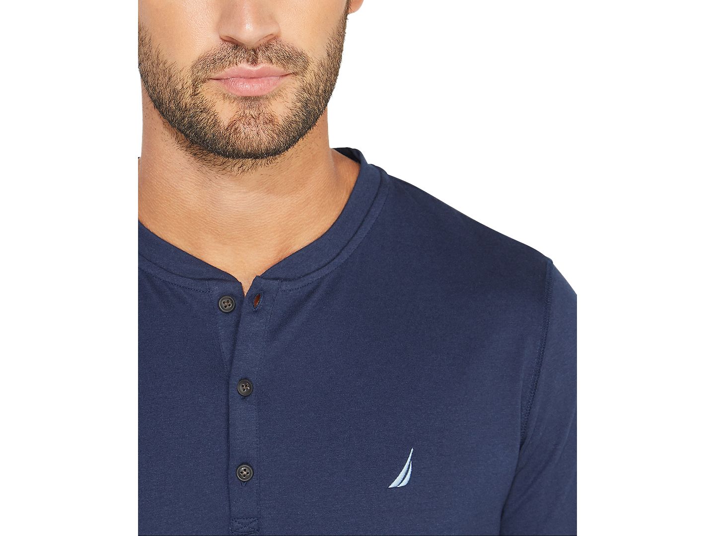 Пижамный топ Breathable для мужчин, длинный рукав — Nautica, цвет: Тёмно-синий — фото 4