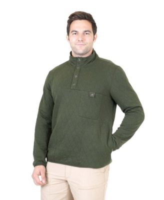 men's quilted snap pullover