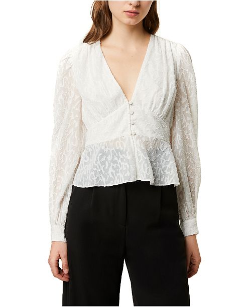 French Connection Brenna Fil Coupe Blouse Reviews Tops