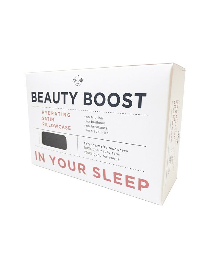 SHINE by NIGHT Beauty Boost Satin Standard Pillowcase Macy's