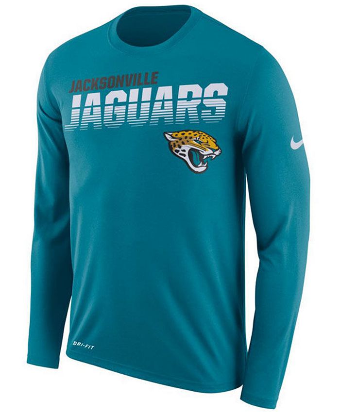 Nike / Men's Jacksonville Jaguars Sideline Coaches Teal Long Sleeve T-Shirt