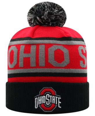 ohio state pom pom beanie