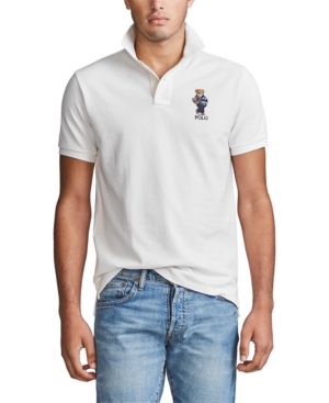Polo Ralph Lauren Men S Big Tall Polo Bear Mesh Polo In White