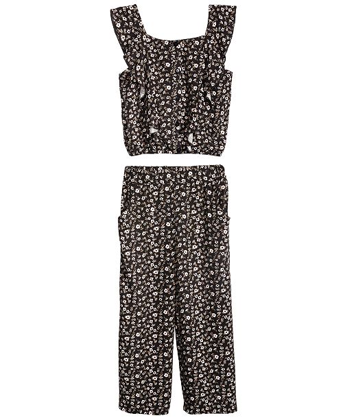 Epic Threads Big Girls 2 Pc Floral Print Top Pants Set Created