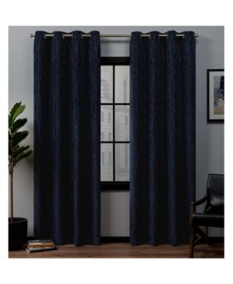 Shop Exclusive Home Forest Hill Woven Blackout Grommet Top Window Curtain Panel Pair In Natural